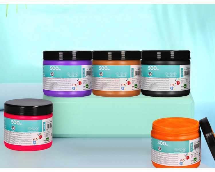 Pintura dedos liderpapel magenta tarrina de 500 cc