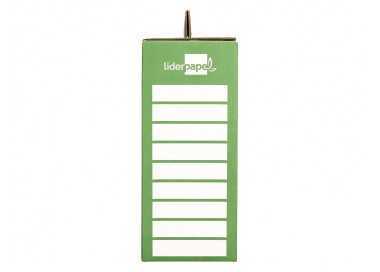 Caja cheque-libro liderpapel para material escolar carton reforzado con asa color verde 393x120x393 mm Caja cheque-libro liderpapel para material escolar carton reforzado con asa color verde 393x120x393 mm