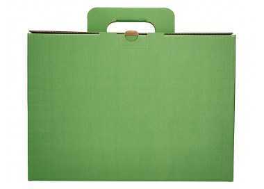Caja cheque-libro liderpapel para material escolar carton reforzado con asa color verde 393x120x393 mm Caja cheque-libro liderpapel para material escolar carton reforzado con asa color verde 393x120x393 mm