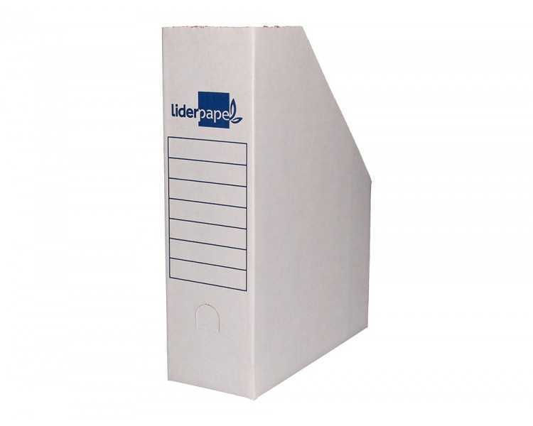 Revistero liderpapel ecouse carton 100% reciclado color blanco 256x100x335 mm
