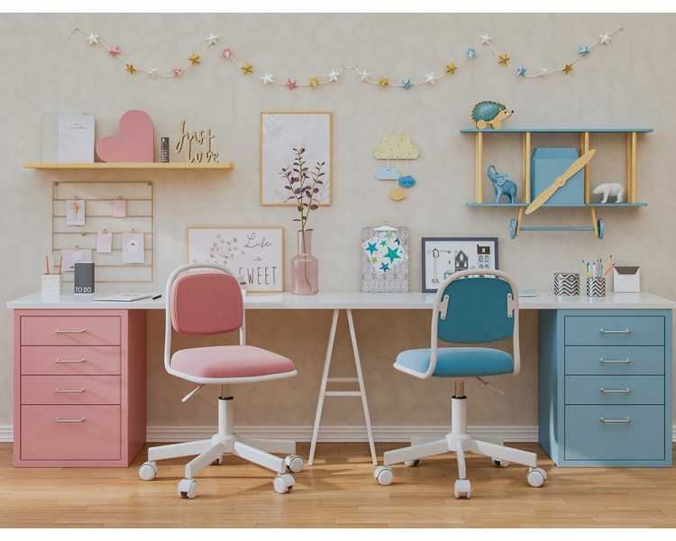 Silla q-connect infantil bari escritorio color azul alt max 795 anc 390 prof 350 mm