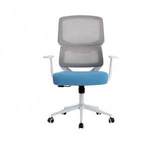Silla q-connect oficina lucca malla base metalica alt max 1090 anc 700 prof 650 ruedas premium color blanco gris azul