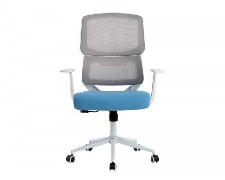 Silla q-connect oficina lucca malla base metalica alt max 1090 anc 700 prof 650 ruedas premium color blanco gris azul
