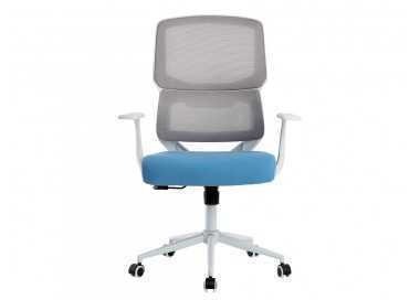 Silla q-connect oficina lucca malla base metalica alt max 1090 anc 700 prof 650 ruedas premium color blanco gris azul