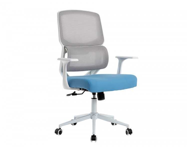 Silla q-connect oficina lucca malla base metalica alt max 1090 anc 700 prof 650 ruedas premium color blanco gris azul