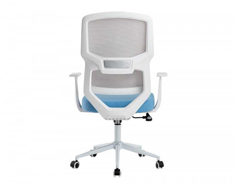 Silla q-connect oficina lucca malla base metalica alt max 1090 anc 700 prof 650 ruedas premium color blanco gris azul