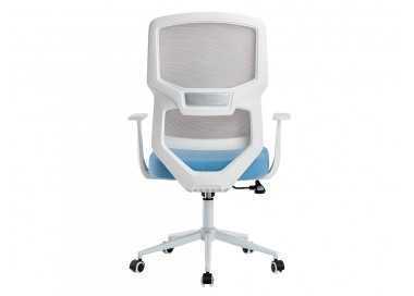 Silla q-connect oficina lucca malla base metalica alt max 1090 anc 700 prof 650 ruedas premium color blanco gris azul