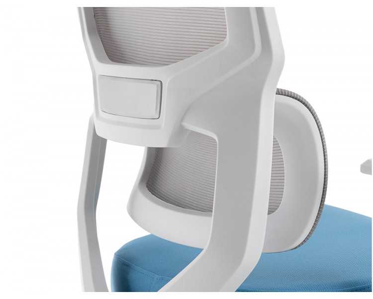 Silla q-connect oficina lucca malla base metalica alt max 1090 anc 700 prof 650 ruedas premium color blanco gris azul