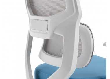 Silla q-connect oficina lucca malla base metalica alt max 1090 anc 700 prof 650 ruedas premium color blanco gris azul