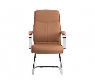 Silla q-connect escritorio mod ena simil piel base metalica alt max 1050 anc 630 prof 650 color crema