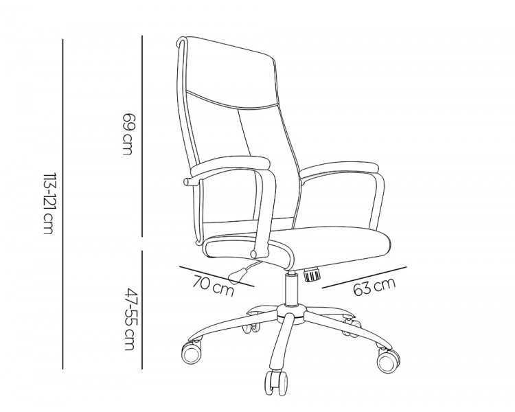 Silla q-connect direccion mode na simil piel base metalica alt max 1210 anc 630 prof 650 mm ruedas premium color negro