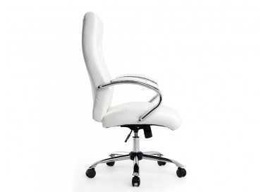 Silla q-connect direccion vero na simil piel base metalica alt max 1210 anc 650 prof 730 mm ruedas premium color blanco