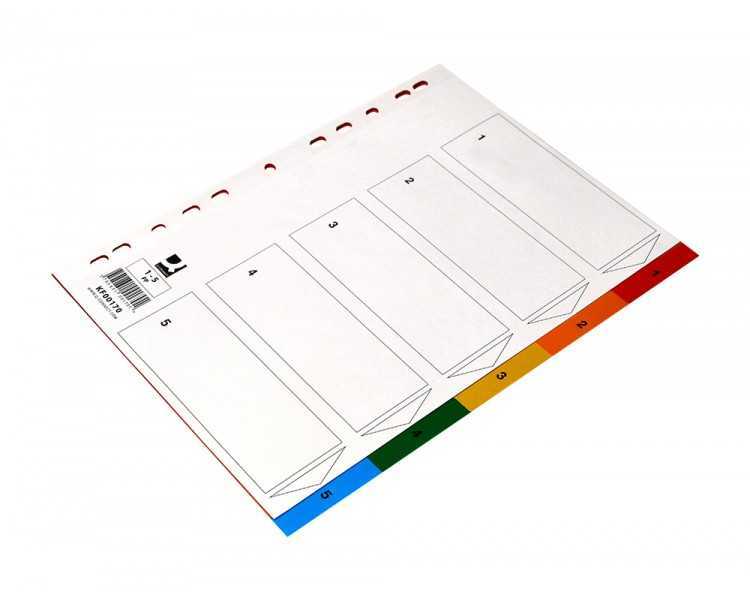 Separador q-connect plastico juego de 5 separadores din a4 multitaladro