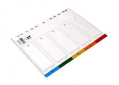 Separador q-connect plastico juego de 5 separadores din a4 multitaladro