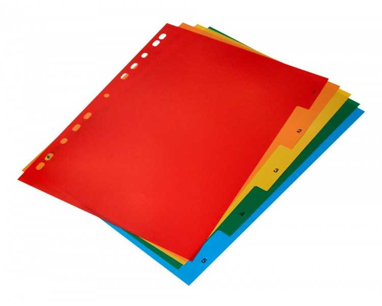 Separador q-connect plastico juego de 5 separadores din a4 multitaladro