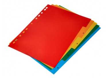 Separador q-connect plastico juego de 5 separadores din a4 multitaladro