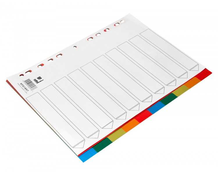 Separador q-connect plastico juego de 10 separadores din a4 multitaladro
