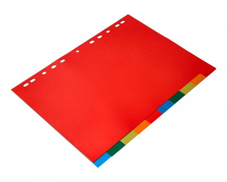 Separador q-connect plastico juego de 10 separadores din a4 multitaladro