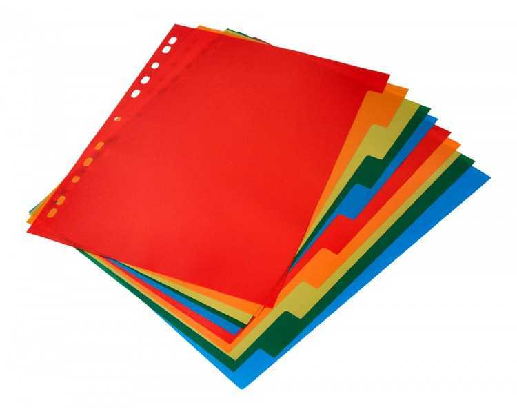 Separador q-connect plastico juego de 10 separadores din a4 multitaladro