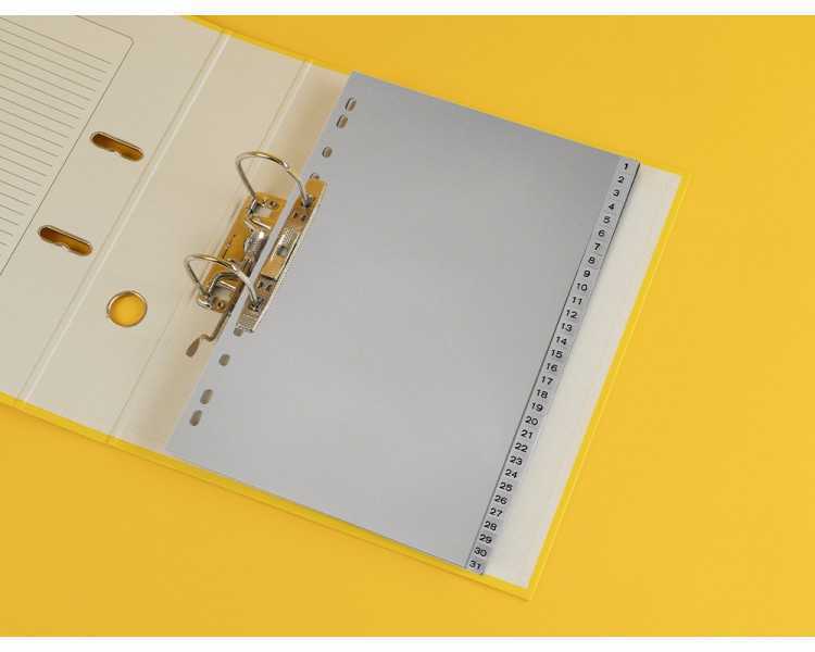 Separador numerico q-connect plastico 1-31 juego de 31 separadores din a4 multitaladro