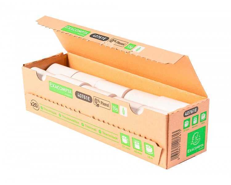 Rollo sumadora exacompta termico para tpv 57 mm x 40 mm 55 g/m2 fsc sin bisfenol a ni plastico