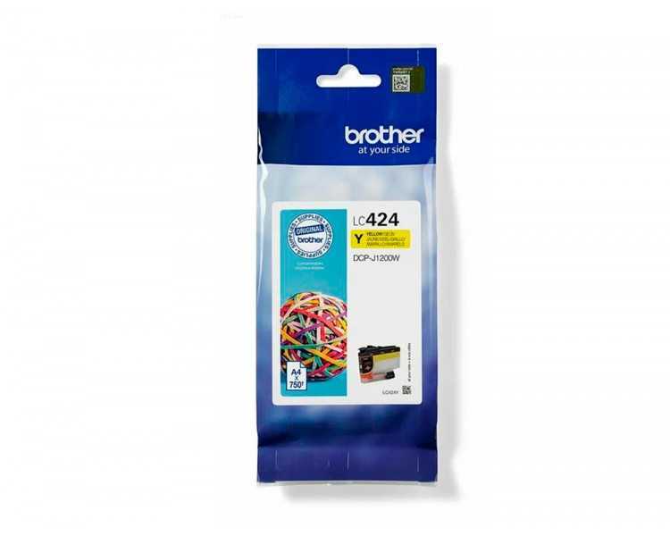 Ink-jet brother lc424y dcp-1200w amarillo 750 paginas