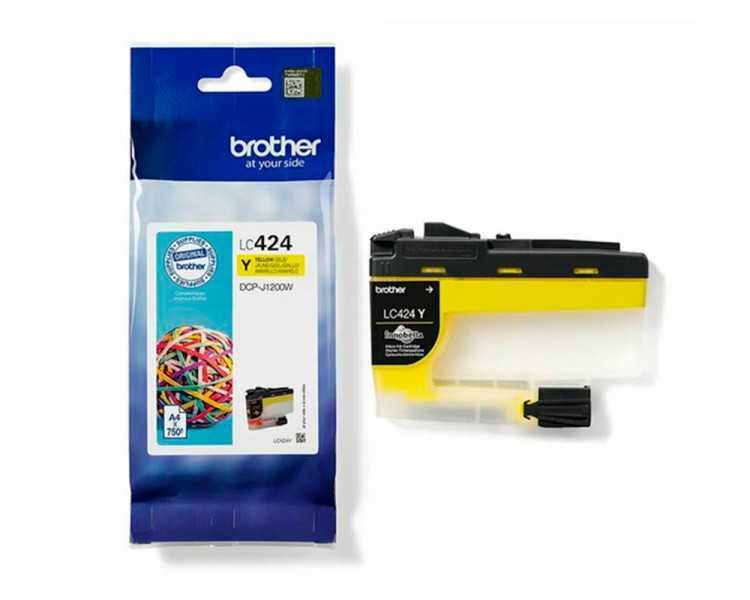 Ink-jet brother lc424y dcp-1200w amarillo 750 paginas
