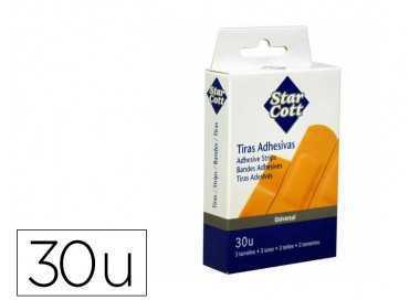 Tira protectora star cott flexible para heridas y cortes caja de 30 unidades tres tamaños surtidos