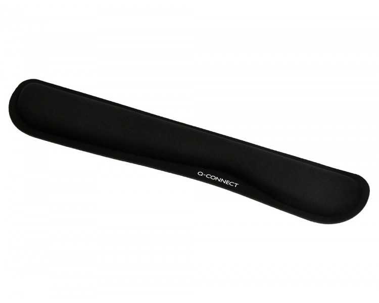 Reposamuñecas q-connect memory foam para teclado color negro 460x85x25 mm