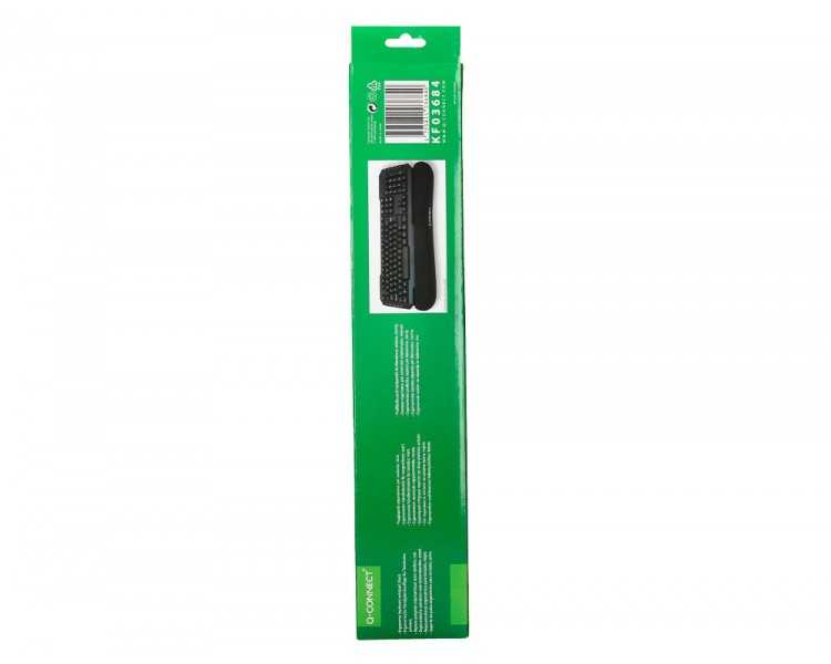 Reposamuñecas q-connect memory foam para teclado color negro 460x85x25 mm