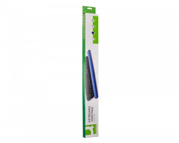 Reposamuñecas q-connect de gel para teclado color azul 525x58x17 mm