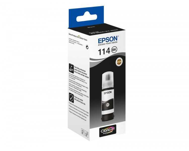 Tinta epson t114 eco tank et-8500 / 8550 negro botella 70 ml