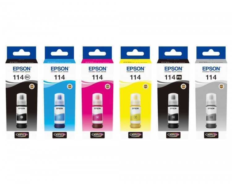 Tinta epson t114 eco tank et-8500 / 8550 magenta botella 70 ml