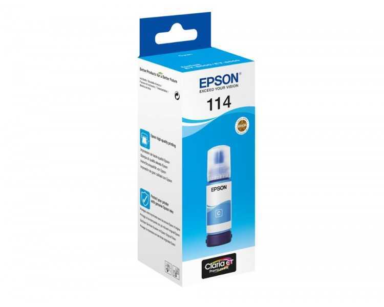 Tinta epson t114 eco tank et-8500 / 8550 cian botella 70 ml