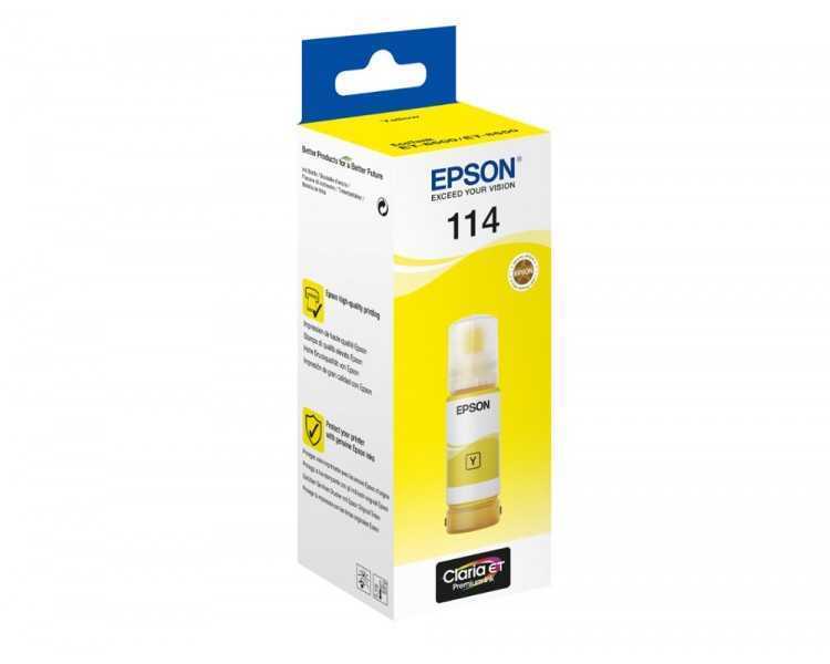 Tinta epson t114 eco tank et-8500 / 8550 amarillo botella 70 ml