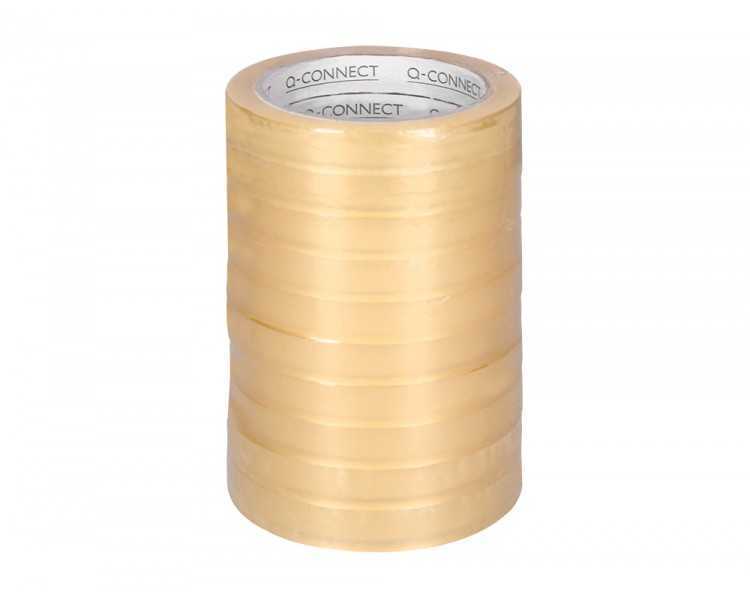 Cinta adhesiva q-connect transparente 66 mt x 15 mm