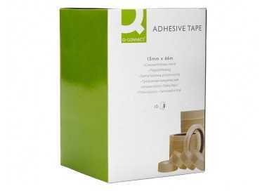 Cinta adhesiva q-connect transparente 66 mt x 15 mm