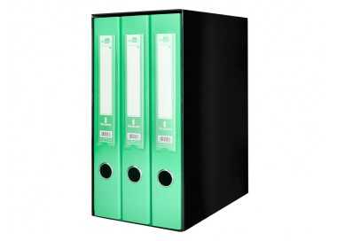 Modulo liderpapel 3 archivadores folio 2 anillas mecanismo de palanca 52mm verde pastel Modulo liderpapel 3 archivadores folio 2 anillas mecanismo de palanca 52mm verde pastel