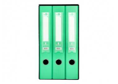 Modulo liderpapel 3 archivadores folio 2 anillas mecanismo de palanca 52mm verde pastel Modulo liderpapel 3 archivadores folio 2 anillas mecanismo de palanca 52mm verde pastel