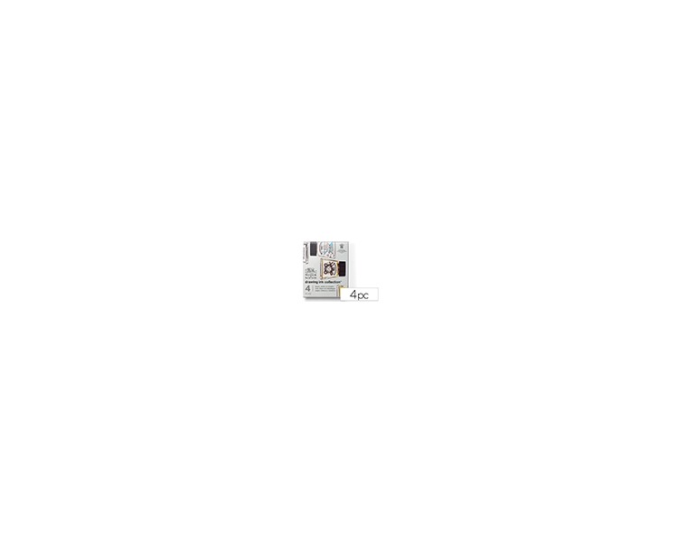 Tinta caligrafica winsor&newton set de 4 botes colores metalicos 14 ml