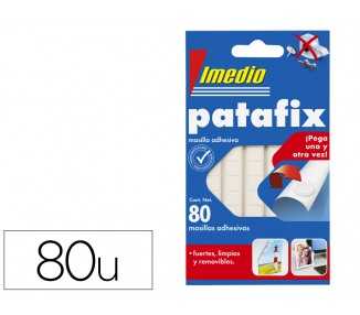 Sujetacosa imedio patafix masilla adhesiva removible blister de 80 unidades