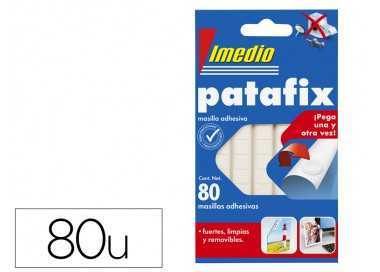 Sujetacosa imedio patafix masilla adhesiva removible blister de 80 unidades