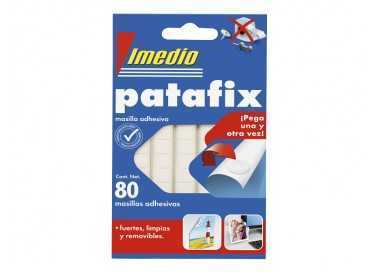 Sujetacosa imedio patafix masilla adhesiva removible blister de 80 unidades