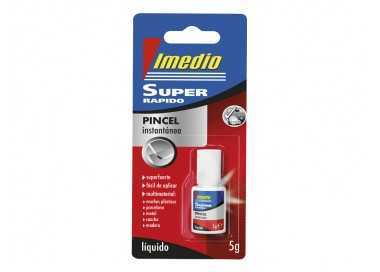 Pegamento imedio super rapido adhesivo instantaneo pincel bote de 5 gr Pegamento imedio super rapido adhesivo instantaneo pincel bote de 5 gr