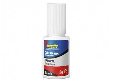 Pegamento imedio super rapido adhesivo instantaneo pincel bote de 5 gr Pegamento imedio super rapido adhesivo instantaneo pincel bote de 5 gr