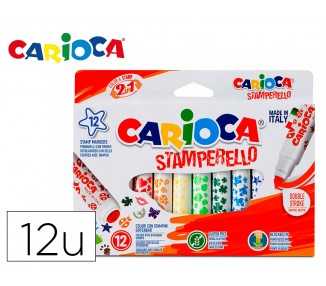 Rotulador carioca stamperello caja 12 unidades colores surtidos