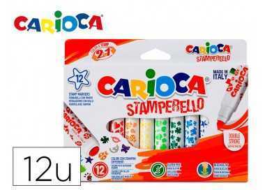 Rotulador carioca stamperello caja 12 unidades colores surtidos