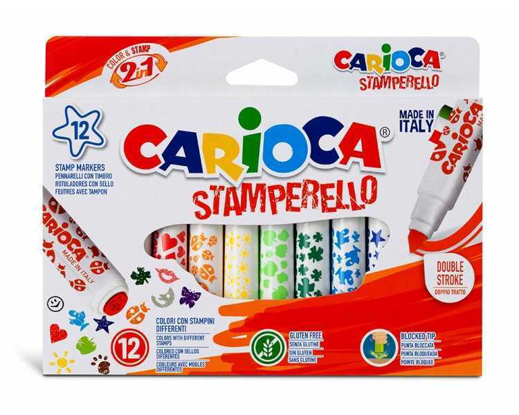 Rotulador carioca stamperello caja 12 unidades colores surtidos