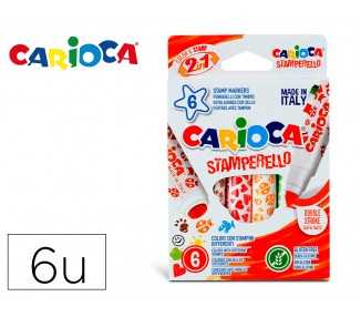 Rotulador carioca stamperello caja 6 unidades colores surtidos