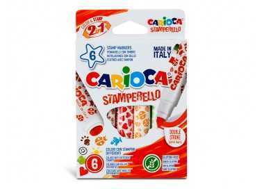 Rotulador carioca stamperello caja 6 unidades colores surtidos